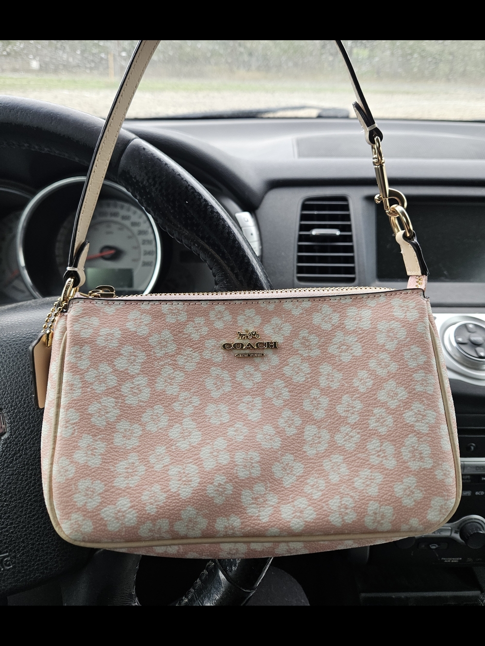 COACH Nolita 19 Handbag Purse in Ditsy Floral Pink / White / Cream